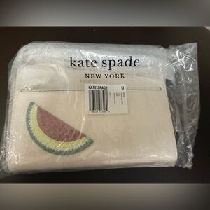 Kate Spade Cream Pouch with Watermelon Design wristlet new in packaging